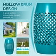 thumbnail image 4 of Outsunny 12.5" Outdoor Side Table, Round Hollow Drum End Table, Teal, 4 of 9