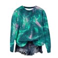 thumbnail image 1 of AYA Women's Ancient Sparkling Printed Long Sleeve Crewneck Sweatshirt For Party Events, 1 of 3