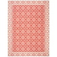 thumbnail image 3 of SAFAVIEH Courtyard Austin Geometric Indoor/Outdoor Runner Rug, 2'3" x 10', Red/Cream, 3 of 10