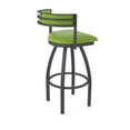 thumbnail image 2 of 861 Artemis 25" Swivel Counter Stool with Pewter Finish and Canter Kiwi Green Seat and Back, 2 of 5