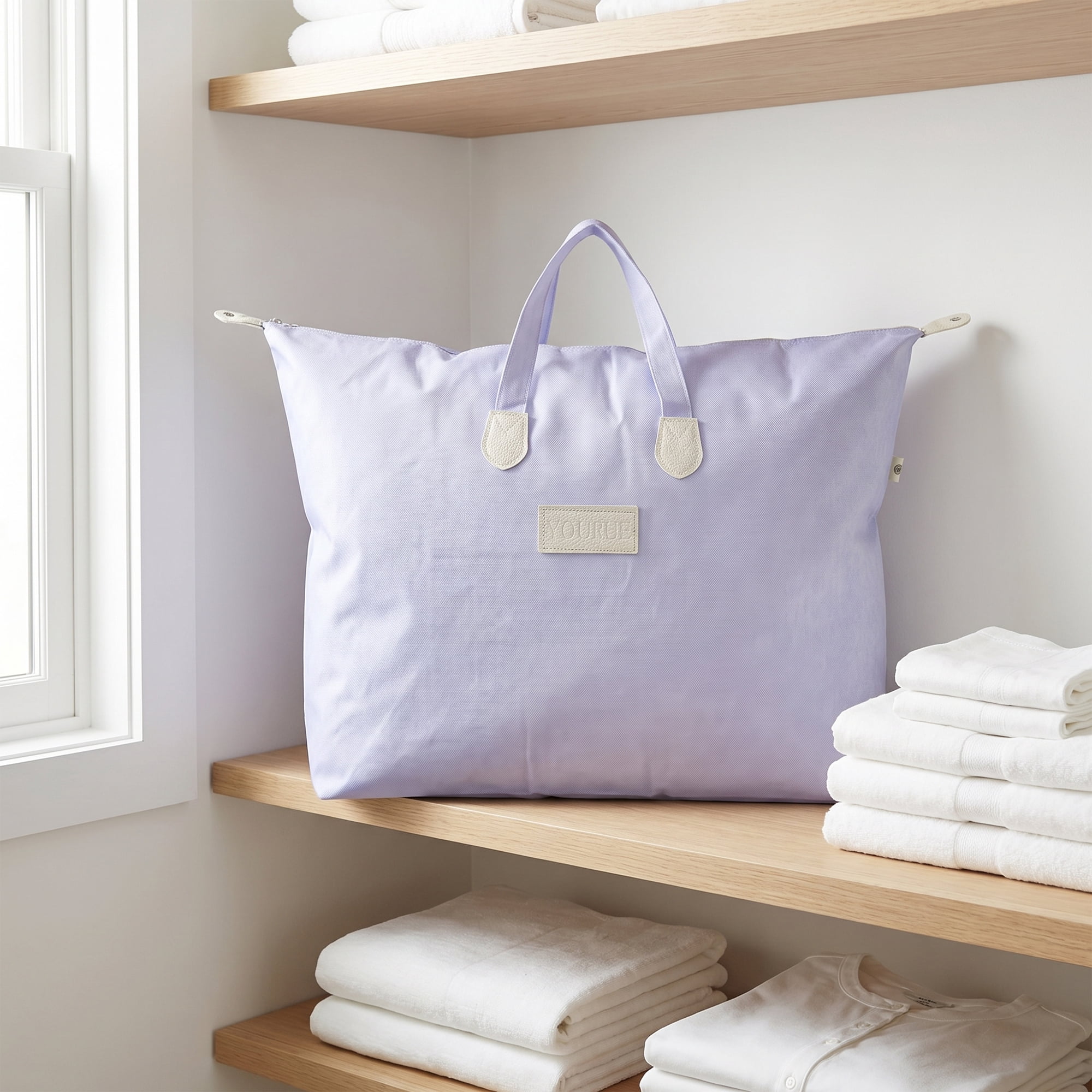 Unique Bargains Foldable Storage Bag for ClothesOrganizing Bedroom Blue 29.1"x8.7"x20.5"