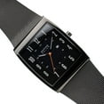 thumbnail image 4 of BERING Solar 33mm Grey Square Polished Case Mesh Strap Men's Watch 16433-377, 4 of 5