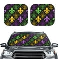 thumbnail image 2 of Naloa Mardi Gras1 2 Piece Foldable Car Sun Shades, Car Windshield Sunshade, Front Window Sunshade for Car, Truck, SUV - Small, 2 of 7