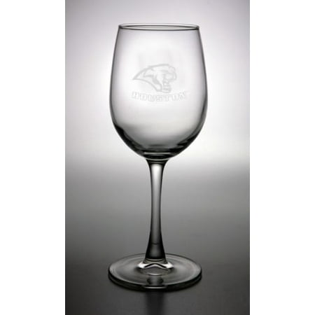 Houston Cougars Deep Etched White Wine Glass
