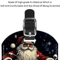 thumbnail image 4 of Square 2Pack PU Leather Santa Claus Motorcycle Cruise Luggage Tag with Privacy Cover and Name ID Tag for Travel Handbags Backpacks Luggage Tags, 4 of 6