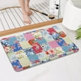 thumbnail image 4 of Patchwork Pioneer Flower Bathroom Rugs Mat,Non Slip Microfiber Bathroom Rug,Rubber Backing,Soft Bathroom Mats for Bathroom Floor,Tub and Shower,17x27in(43x68cm), 4 of 5