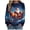 Blue, variant on Futezty Womens Long Sleeve Tops Christmas Print Sweatshirts Fall Pullover Crewneck Soft Elegant Shirts Boho for Women