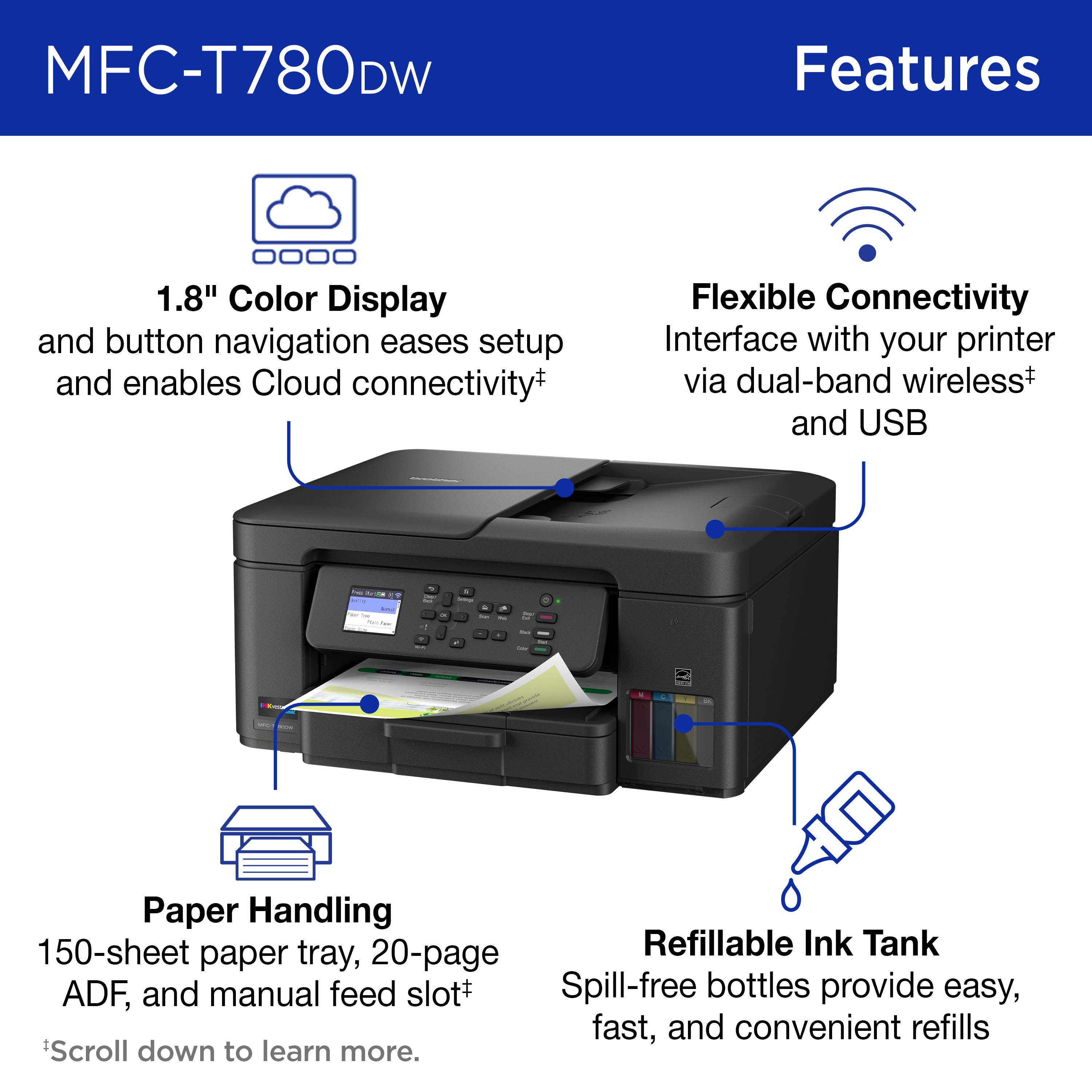 Brother INKvestment Tank 780 Wireless Color Inkjet Printer photo 4