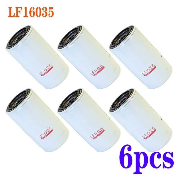 Set of 6 Oil Filter ; Fits Cummins 5.9L & 6.7L Diesel Engines (#LF16035)
