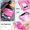thumbnail image 3 of Dteck for iPhone 12 Case, iPhone 12 Pro Case Magnetic Compatible with MagSafe,Shockproof Military-Grade Protection,Air-Guard Corners,Anti-Yellowing Frosted Phone Cover 6.1",Rose, 3 of 6