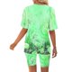 thumbnail image 5 of Blusas para las Mujeres Casual Impreso Cuello en V Manga Corta Blusa Pantalones Cortos, Conjuntos de Ropa para las Mujeres, 5 of 5