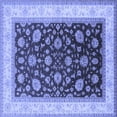thumbnail image 1 of Ahgly Company Indoor Square Oriental Blue Traditional Area Rugs, 4' Square, 1 of 4