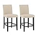 thumbnail image 2 of LSSPAID Bar Stools Set of 2, 24.8 Inch Upholstered Fabric Counter Height Stools, Modern Kitchen Island Wood Bar Chairs Barstools with Backrest and Solid Wood Legs, Beige, 2 of 4