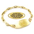 thumbnail image 1 of MedicEngraved Yellow Gold Stainless Steel Custom Medical Alert Bracelet - 6mm Infinity Link, 1 of 7