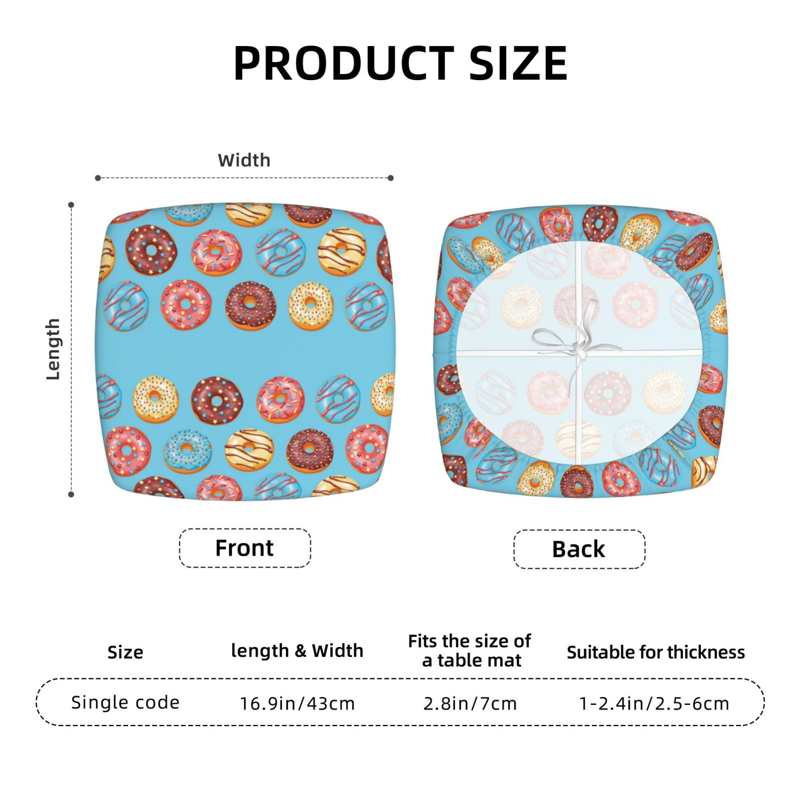 Vsdgher Cute Donut Couch Cushion Covers, Non-Slip Sofa Seat Cushion Slipcovers, Soft Couch Covers（Don't include seat cushion）Six Piece