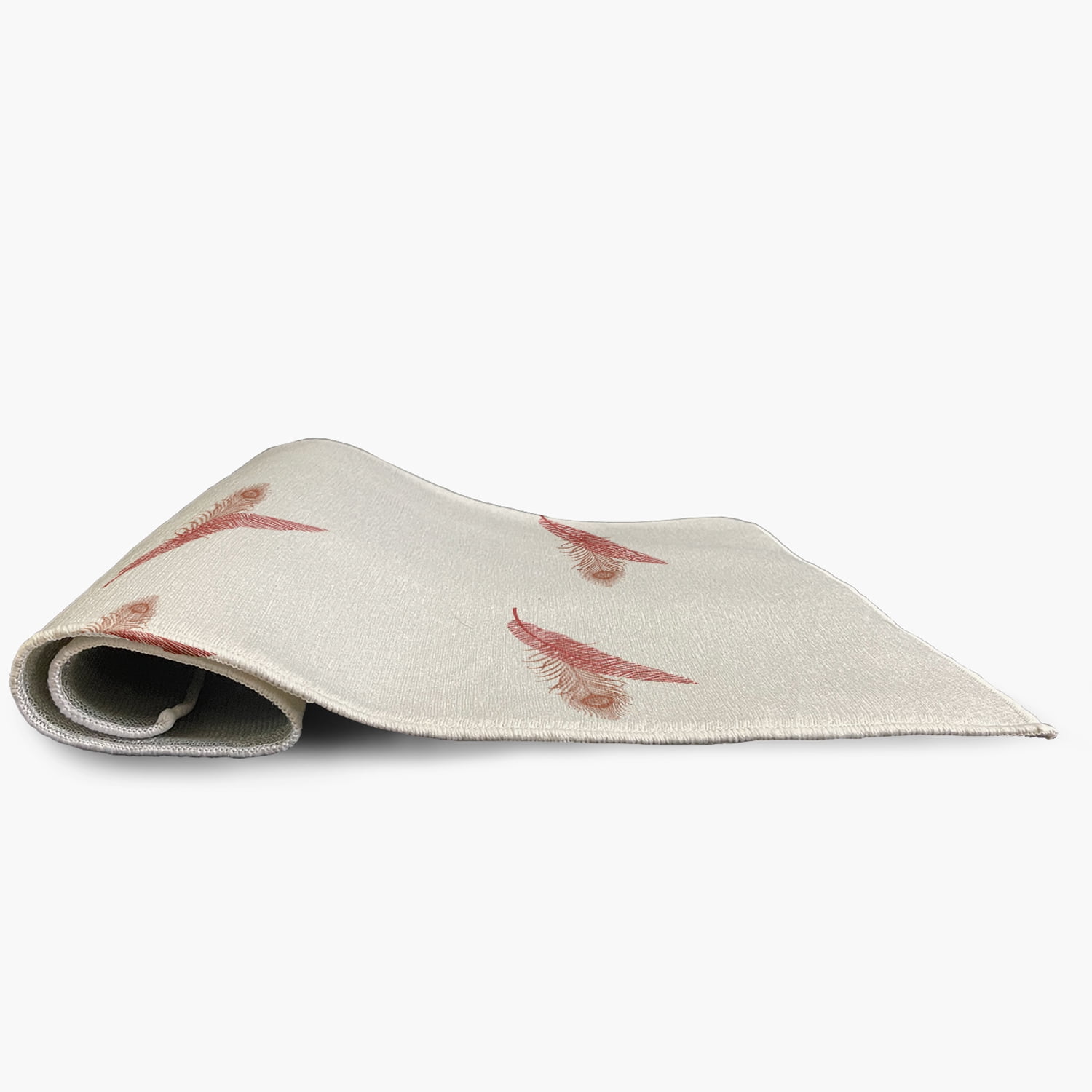 Simply Daisy 3' x 5' Ligonberry Red Feather Stripe Spring Chenille Indoor/Outdoor Rug