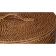 thumbnail image 2 of Kouboo Loma Round Rattan Hamper And Laundry Basket With Removable Liner, Handmade Wicker Laundry Basket With Lid, Honey Brown, 2 of 23