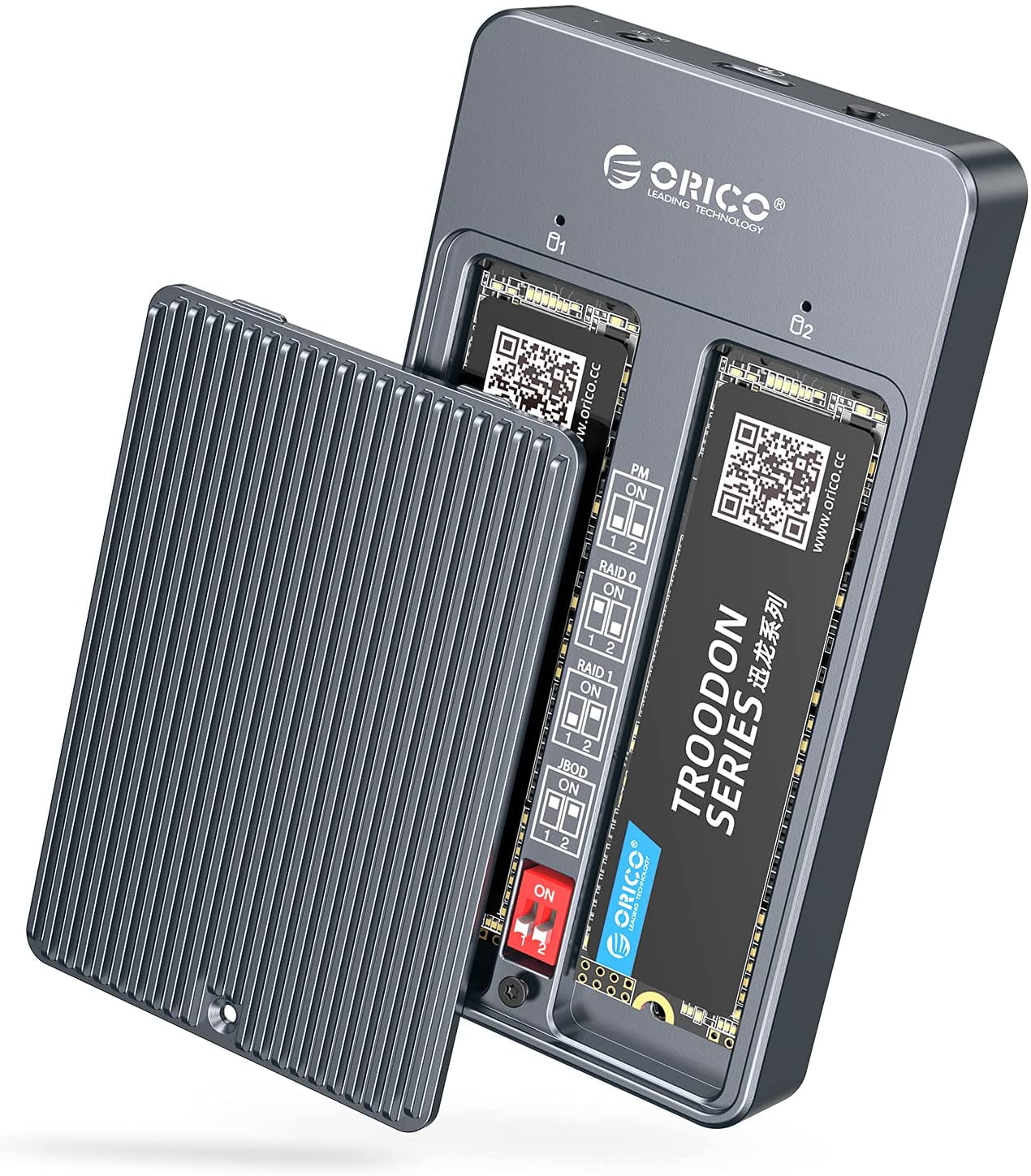 Cyclops Perversion Klimatiske bjerge ORICO Dual Bay M.2 SATA SSD Enclosure RAID USB3.1 Gen2 Type C 10Gbps  B-Key/B+M Key Solid State Drive Case Adapter for SSD Size  2230/2242/2260/2280 Support UASP - Walmart.com