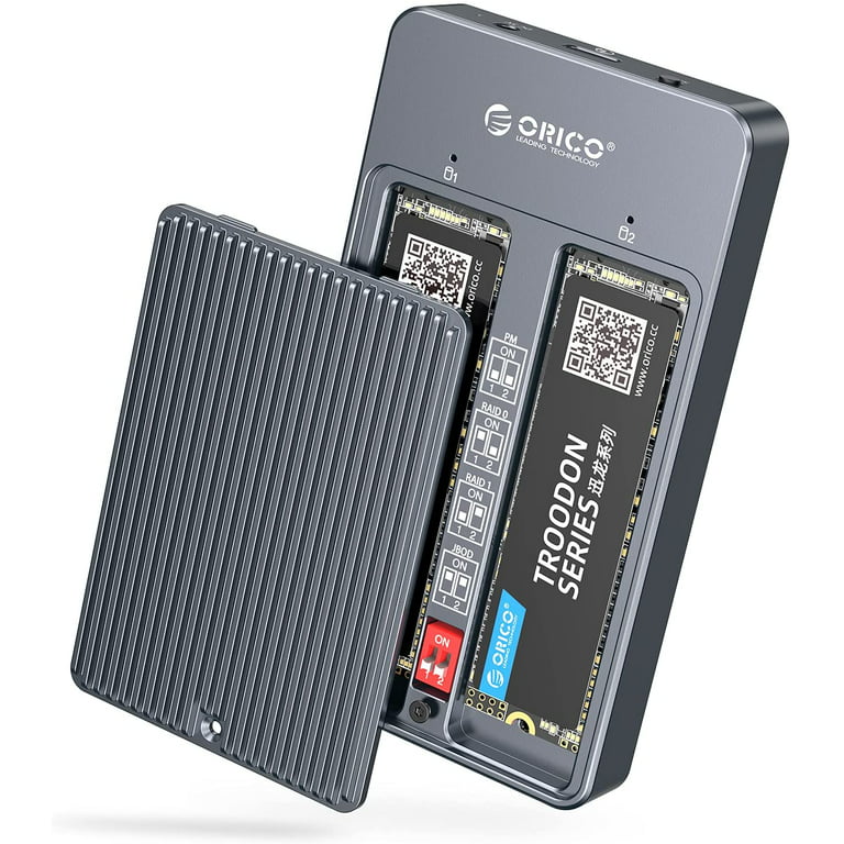 ORICO Dual Bay M.2 SATA Hard Drive Enclosure with RAID USB3.1 Gen2