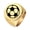 Gold, variant on Men Women's Soccer Stainless Steel Ring Minimalist Personalized Vintage Band Jewelry Silver Size 15