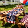 thumbnail image 1 of Aufmer Dual Theme Multi Purpose Long Table Cloth Soft Fabric Flexible Size Matching For Home Restaurant Holiday Tea Dining Scene Layout Ornament(33×120cm), 1 of 6