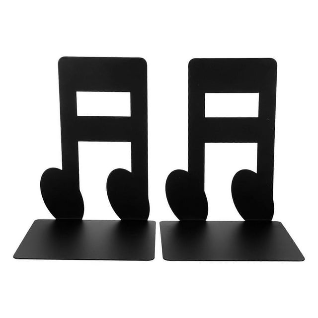 1 Pair of Book Organizer Hollowed out Note Modeling Book Ends File Book Holders