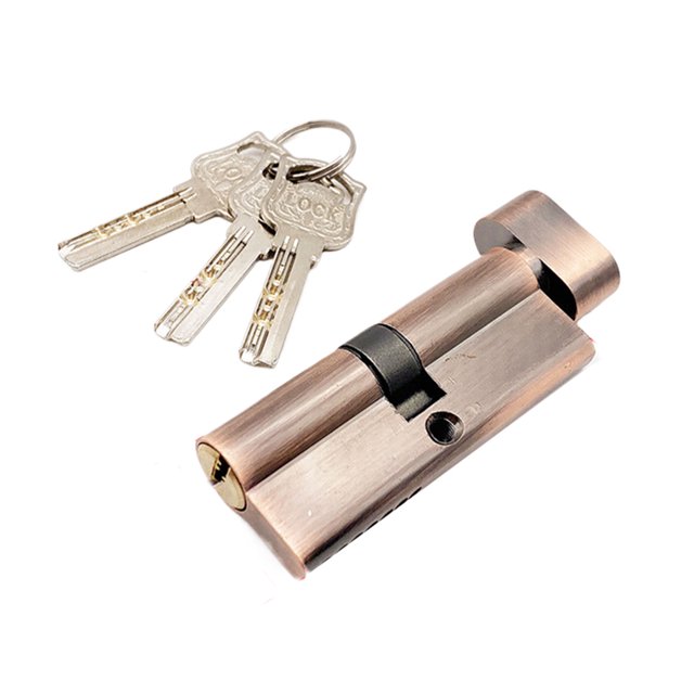 Kenally Seguridad doméstica Universal con núcleo de cerradura de cobre, núcleo de cerradura de puerta interior, núcleo de cerradura Herramientas y ferretería aleación de aluminio rojo
