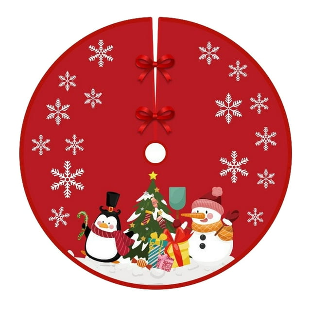 Christmas Tree Skirt Base Cover 90cm Bottom Decor for Festival Party Holiday C
