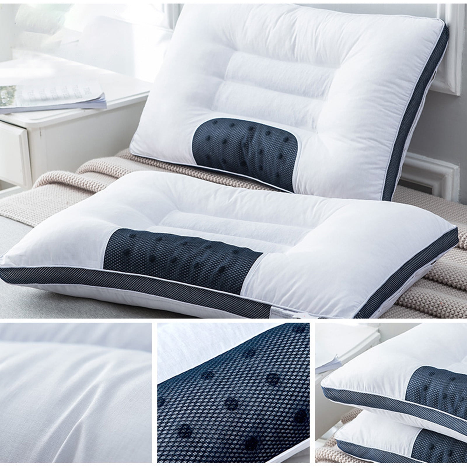 Hotel Collection Bed Pillows Memory Foam Neck Pillow Relief Bed Pillow for Sleeping Cervical for and Shoulder Back Stomach Sleeper