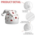thumbnail image 4 of Haiem Ladybug With Dandelion Pattern Santa Hat Confortable Velvet Christmas Hat for Christmas Party Favors Fit for Adults Men Women, 4 of 6