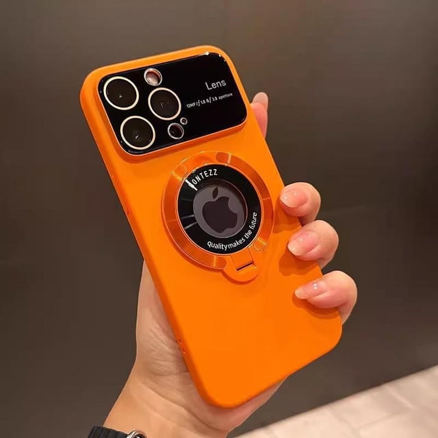 Adecuado para iPhone 15 Pro Max Soporte magnético antifugas Funda para teléfono móvil con ventana grande Funda protectora de PC esmerilada Apple 14