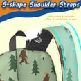 thumbnail image 5 of Bigfoot and Feather Green Pattern 17" School Backpacks for Teens,Waterproof Oxford Fabric,S-Shape Padded Straps for School,Travel,Hiking,Camping, 5 of 6