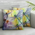 thumbnail image 3 of COMIO  Throw Pillow Covers Watercolor Painting Dragonfly Print Square Pillowcase for Home Decor Sofa Car Bedroom Pillow case, 3 of 5