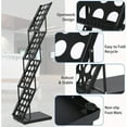 thumbnail image 4 of Brochure Display Stand Foldable Magazine Rack Metal Brochure Holder Literature Rack With Carrying Bag 4 Pockets Literature Stand For Exhibition Trade Show And Office Retail Store Black, 4 of 6