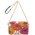 thumbnail image 2 of FORMRS Women Crossbody Purse with Chain Strap Vegan Leather Shoulder Handbag, Purple Hand Drawn Floral, 2 of 7