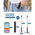 thumbnail image 6 of BlitzWolf Selfie Stick Tripod, Bluetooth Wireless Phone Stick Stand, All In One Integrated Detachable for iPhone Android Cell Phone Sport Camera - Black, 6 of 9