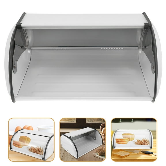Soimiss Countertop Bread Box Metal Storage Kitchen Container for Housewives Home 1 Pcs