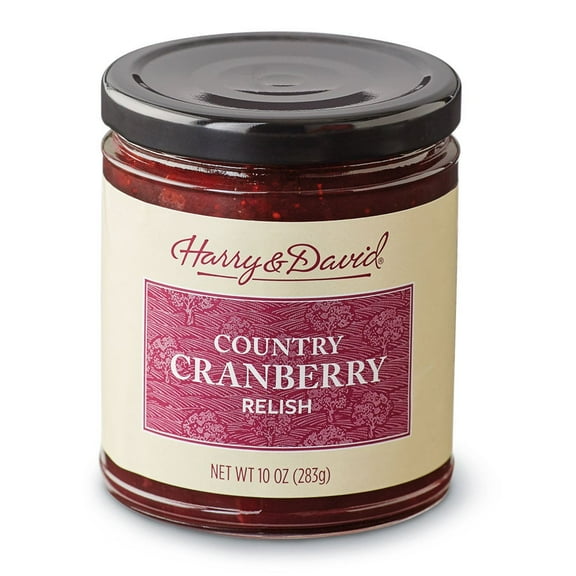 Harry & David Country Cranberry Relish, Plant Based Condiment, Food Topping To Thanksgiving Dinner, Turkey, Stuffing, Potatoes, Charcuterie Board Foods, 10Oz