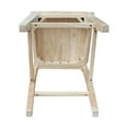 thumbnail image 4 of International Concepts Canyon Solid Wood Cross Back Counter Height Stool, Unfinished, 4 of 9