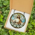 thumbnail image 4 of Lotusprinthandmade Jesus Faith and Hope Stained Glass Suncatcher for Window Hanging Cir4in, Christian Window Hanging Religious Decor, 4 of 6