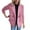 Pink, variant on Baberdicy Women's Double-Breasted Knit Coat, Patch-Sleeve Cardigan, Art Show & Casual Friday , Double-Breasted Knit Coat, Patch-Sleeve Cardigan, Casual Layer Black L