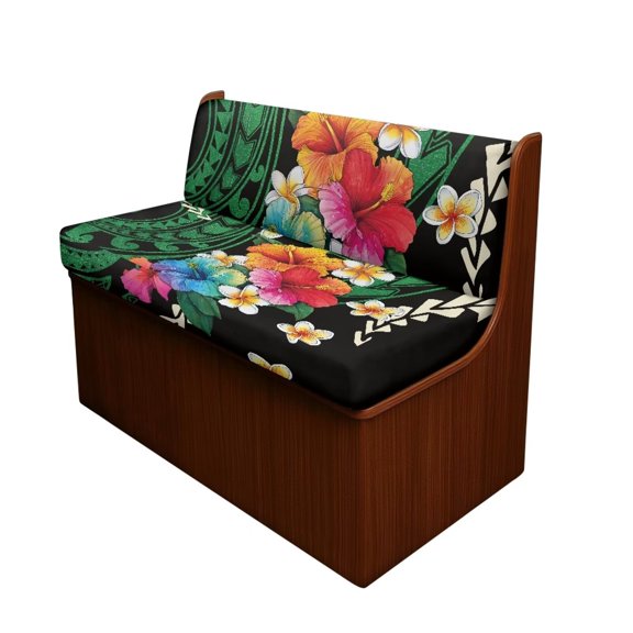 XYZCANDO RV Dinette Cushion Covers Camper Accessories for Inside Sofa Covers for 2 Cushion Couch Polynesian Flower Universal RV Dinette Cushions Comfortable Bench Cushion