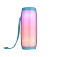 thumbnail image 2 of 10W Portable Rechargeable Bluetooth Speaker Stereo Sound Stereo Bass USB/TF/FM Radio Colorful LED Light Show: Green, 2 of 10