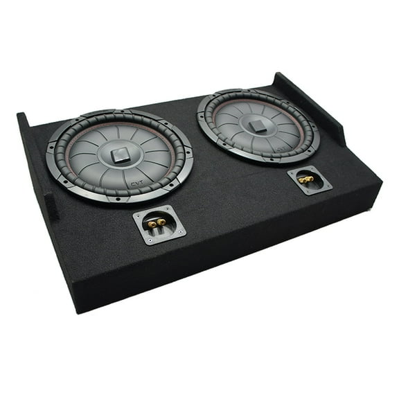 2015 - 2025 Ford F150 Super Cab Kicker CompVT CVT10 Dual 10" Custom Sub Box 2 Ohm