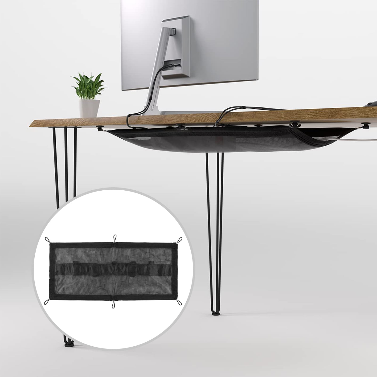 Sturdy Cable Management Meshes Convenient Home Office Cable Management Meshes Stoarge Holder for Organized Desks