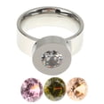 thumbnail image 1 of de Dedo Intercambiable de Acero Inoxidable con Circonita de 4 Colores Crystal UK L1 / 2-V1 / 2 Zulema  Anillo de dedo, 1 of 8