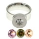 thumbnail image 1 of de Dedo Intercambiable de Acero Inoxidable con Circonita de 4 Colores Crystal UK L1 / 2-V1 / 2 Zulema  Anillo de dedo, 1 of 8