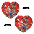 thumbnail image 2 of Pofeuu Mario for Portable Pocket Makeup Mirror PU Cover Compact Travel Mirror with Normal and Magnifying Double Sided Glass-Heart Shape, 2 of 9