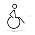 thumbnail image 3 of 1Set Disabled Wheelchair Sign Handicap Sign for Homes and Offices Minimalist Design, 3 of 8