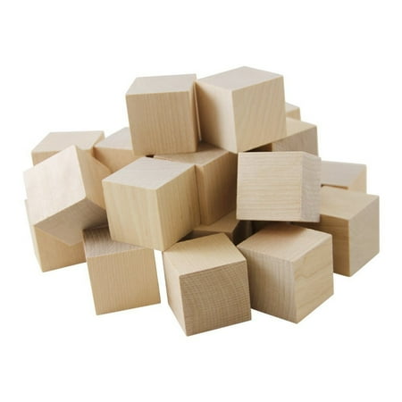 Square Wood Blocks Wooden Cubes – 1-3/4” Baby Wood Square Blocks – For Puzzle Making, Crafts, And DIY Projects – 20 Pieces by Woodpecker Crafts ()